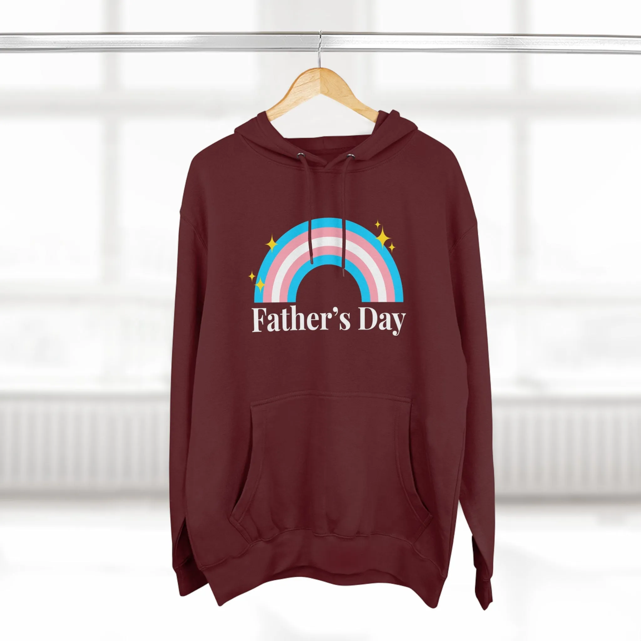 Transgender Pride Flag Unisex Premium Pullover Hoodie - Father's Day